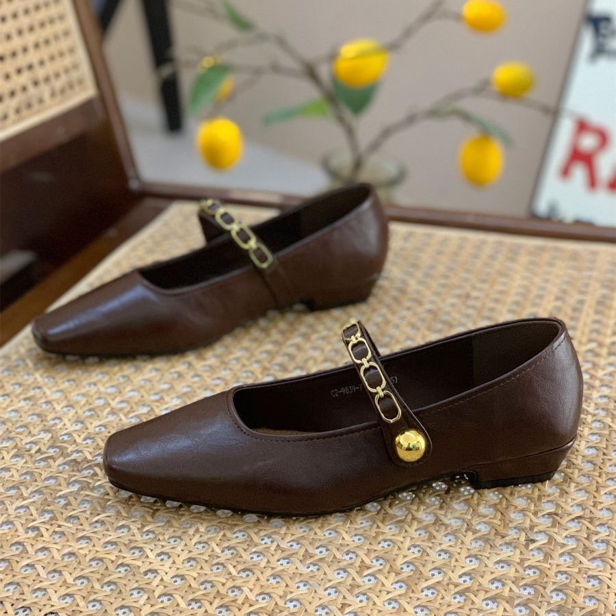 Low Heel Soft Sole Comfortable Versatile Mary Jane Women's New With Skirt Small Square Toe Gentle Style Evening Single_vogvips.com