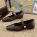 Low Heel Soft Sole Comfortable Versatile Mary Jane Women's New With Skirt Small Square Toe Gentle Style Evening Single_vogvips.com