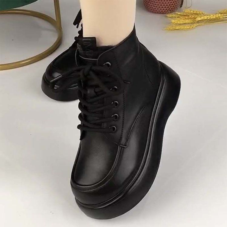 ShoeVault 2024 Winter New Cotton With Fleece Lining Martin Warm Thick-Soled Short Northeat Cold-Proof Snow Thickened Women'_vogvips.com
