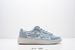 Light Blue Tie Dye Low Cut Thick Soled Sports Shoes, Patchwork Canvas Lace Up Flat Shoes, Suitable For Daily Walking And Street Wear_vogvips.com