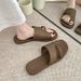Women's Summer Fashion Roman Style Simple Toe Ring Sandals Non-Slip Indoor Outdoor Versatile Slippers_vogvips.com