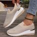 Orange Rhintone Casual Sneakers Breathable Wedge Women Lightweight Slip On 2024 New Comfortable Spring Mh Sports_vogvips.com