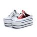 2026 Spring Summer New Casual Single Women's Color Block Hidden Heel 10CM Thick Sole Slip-On Lazy Shoes Platform_vogvips.com