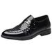 Euro Step Hair Stylist Glossy Shoes Summer Autumn Versatile Men's Loafers Social Korean Version Patent Leather Casual Men_vogvips.com