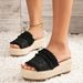 Women’s Shoes Women's Fashion Rattan Braided Tassel Rope Thick Soled Casual Slippers_vogvips.com
