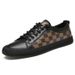 Men's Shoes Board Shoes Flat Bottom Low Top Plaid Leather Cowhide Surface Sports And Leisure Shoes Board Shoes_vogvips.com