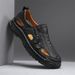 Mens Leather Sneakers Fashion Comfortable Walking Retro Wading Aqua Outdoor Casual Shoes Male Daily Trainers_vogvips.com