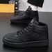 High Top White Men, Autumn New Breathable For Male Students, Trendy And Versatile Thick Soled Sports, Casual Board_vogvips.com