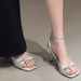 Elegat Ad Sophisticated Stiletto High Heels 2025 Summer New Frech Style With Dress Bowkot Oe-Strap Sadals For_vogvips.com