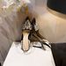 2026 New Model Closed-Toe Sandals With Open Back, Rhinestone High Heels, French Bowknot Elegant Single Shoes, In Stock_vogvips.com