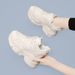 Platform Height Increasing Dad Sneakers 2024 New Spring And Autumn Black Genuine Leather Versatile Women's Casual Sports Shoes_vogvips.com
