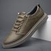 Men's Round Head Casual Board Shoes Two-layer Cowhide Comfortable And Breathable Work Men's Shoes_vogvips.com