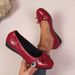 2025 Summer New Bowknot Matching Skirt Shallow Mouth Flat Shoes Korean Version French Low Heel Export Style Moccasins_vogvips.com