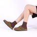 Evshine Men's Suede Clogs Fashion Leather Mules Cozy Footbed Slippers With Adjustable Buckle AntiSlip Cork Slippers Unisex Mules_vogvips.com