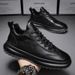 Autumn And Winter Fashion True Microfiber Men S Casual Leather Shoes Non Slip Kitchen Trendy Sports_vogvips.com