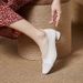 Bodisi New Design Sense Niche French Women's Pumps Shallow Mouth Chunky Mid Heel Korean Version Little New Style_vogvips.com