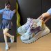 Ins Korean Style New Dad For Women 2025 Spring Student Sports Running Casual Shoes Thick Sole Height Increasing BN031_vogvips.com