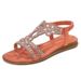 2025 YSL Large Size Hollow Out Cross-Border Flat Rhinestone Sandals Bohemian Style Comfortable Women's Shoes Summer_vogvips.com