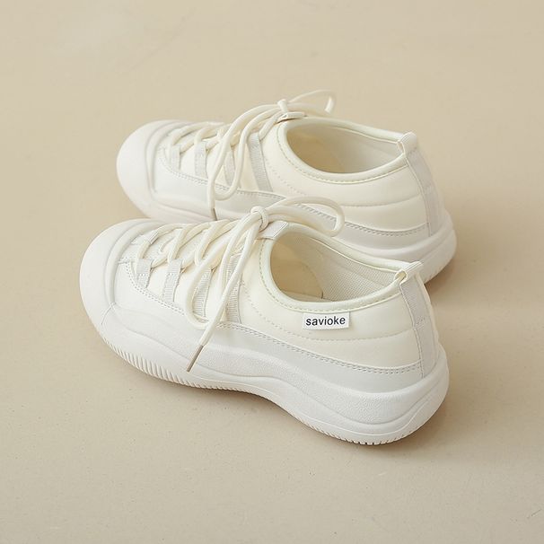 New Canvas Shoes Female Student Breathable Casual Shoes Street Shooting White Shoes Female P802_vogvips.com