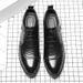 Directly From The Manufacturer, High-end Genuine Leather Lace-up Spring Pointed-toe Men's Fashion Black Versatile Summer_vogvips.com