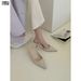 Sea Salt Blue French Temperament Bag Head Sandals Women's 2026 Summer New Thin Heel Pointed Back Empty Single Shoes_vogvips.com