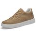 Men's Shoes Inner Height-increasing Board Shoes Thick-soled White Shoes Low-top White Cowhide Surface Round Head Sports And Leisure Shoes_vogvips.com