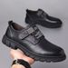 New Leather For Men With A Sense Of , British Style Fashion, Business And Leisure, Versatile, One Foot Work Shoes,_vogvips.com