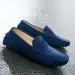 Casual Fashion Men Handmade Suede Genuine Leather Mens Loafers Moccasins Slip On Men's Flats Male Driving Shoes_vogvips.com