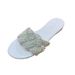 Fashionable Pearl Cross-Strap 2025 Summer New Fashion Flat Slippers Women's Casual Outdoor Sandals_vogvips.com