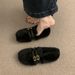 High-End Fuzzy For Women, Outdoor Wear, 2025 Autumn And Winter, Versatile Slip-On, Fleece-Lined Loafers, Popular Flat_vogvips.com