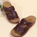 New Open Toe Casual Round Toe Wedge With Beach Thick Soles In Solid Color_vogvips.com