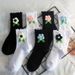 Socks New Wool Flower Women's Socks Autumn And Winter Casual Cotton Socks Warm Mid Tube Socks Women's Wood Ear Socks Trend_vogvips.com