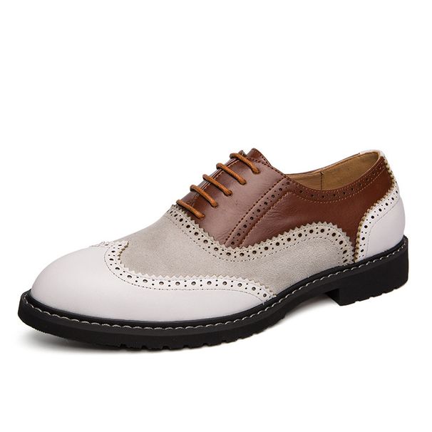 Euro Step 2025 Autumn New Brogue Formal Business Men's Leather British Casual Shoes Large Size_vogvips.com