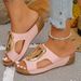 Women's Fashion Slip-On Sandals Summer Beach Slippers Solid Color Red-Toe Wedges Casual Designer Shoes Slides For_vogvips.com