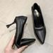 French-style Women's High-heeled Thin Heels, 2026 New Spring-summer Professional Formal Black Single Shoes, Work Soft_vogvips.com