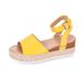 Women's Shoes Large Size Summer Wish Heel Buckle Sandals For Women Leopard Print Rope Braided Wedge Heel_vogvips.com