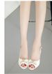 New Peep Toe For Women, Chunky Heel, Summer 2023, Korean Style, Fashionable Versatile Mid Heel Shallow Mouth Women's_vogvips.com