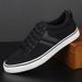 Men's Slip‑On Canvas Board Shoes, Breathable Retro‑Style Wear‑Resistant Classic Versatile Trendy Casual Sneakers For Daily Wear_vogvips.com