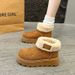 thick-soled Snow Boots Women's Fleece Thickened Warm Versatile Cotton Shoes Women's Fluffy Short Boots_vogvips.com