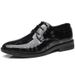 Suitable For All Seasons New Men's Spring And Autumn Fashion Lace-up Korean Style British Pointed Toe Formal Leather Large Size Shoes_vogvips.com