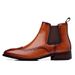 New men's Brock leather boots Fashion trend short boots casual business men's boots_vogvips.com