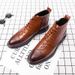 Summer New High-Top Men's Trendy British Business Formal Casual Shoes Mid-Top Leather Brown Ankle Boots_vogvips.com