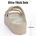 CRACOMIN New Women's Platform Sandals With Arch Support Soft EVA Orthopedic Sandals Summer House Slippers With Adjustable Buckle_vogvips.com