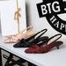 Elegant Satin Pointed Toe Low Heel Bowknot Dress Pumps For Women - Breathable Hollow Out Slip-On Shoes For Banquets & Parties Slingback Straps_vogvips.com