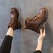 Martin Boots Women's British Style Short Boots Leather Surface Thick Sole Heightening Retro Boots Women_vogvips.com