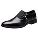Men's Formal Dress British Vintage Pointed Head Men's Trend Wipe Color Breathable Casual Bright Leather Business Wedding Shoes Single Leather Shoes_vogvips.com