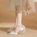 Women's Shoes For Daily Wear, All Match White Bridal Shoes, Wedding Shoes, Classic Style Elegant Basics Casual Business Wedding Party Single Shoes_vogvips.com