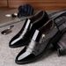 Men's British style business dress shoes Men's Breathable casual shoes Trend Breathable shoes men's plus-size work shoes_vogvips.com