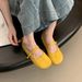 French Suede Round Toe Mary Jane Spring New Fairy Style Shallow Mouth Ballet Flats Women Flat Shoes_vogvips.com