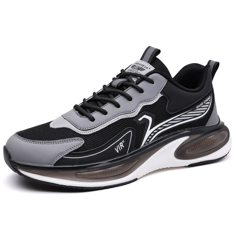 Men‘s Sports Tennis Running Black Jogging Shoes Casual Sneakers Brown Outdoor Breathable Mesh Women Light Shock-absorption Black_vogvips.com